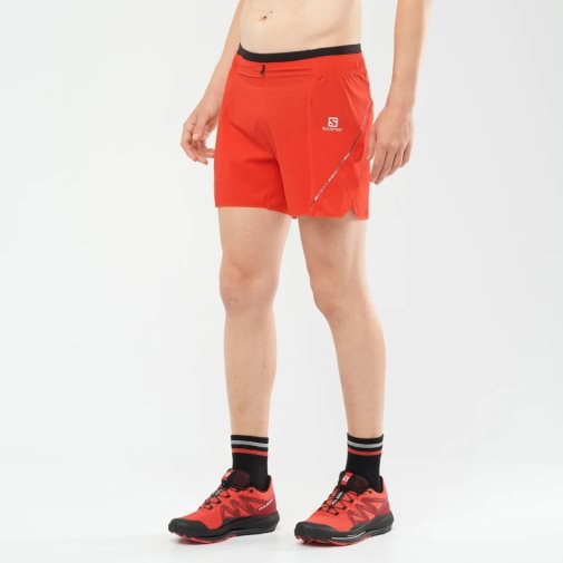 Orange Salomon Sense Aero 5'' Men's Shorts | IE TO1679